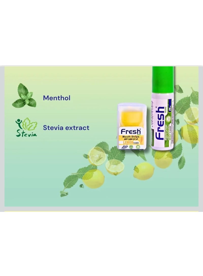 Fresh More Mouth Spray with Strips, (Mint Spray and Lemon Strips) Instant Fresh Breath Combo, Sugar-Free, Alcohol-Free, Natural Oral Care, Travel-Size Freshener, Use Anytime Anywhere. - Image 5